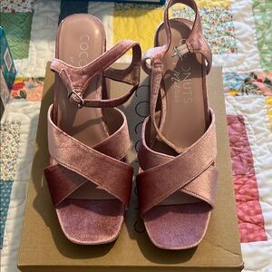 Coconuts by Matisse Blush Velvet Sandals